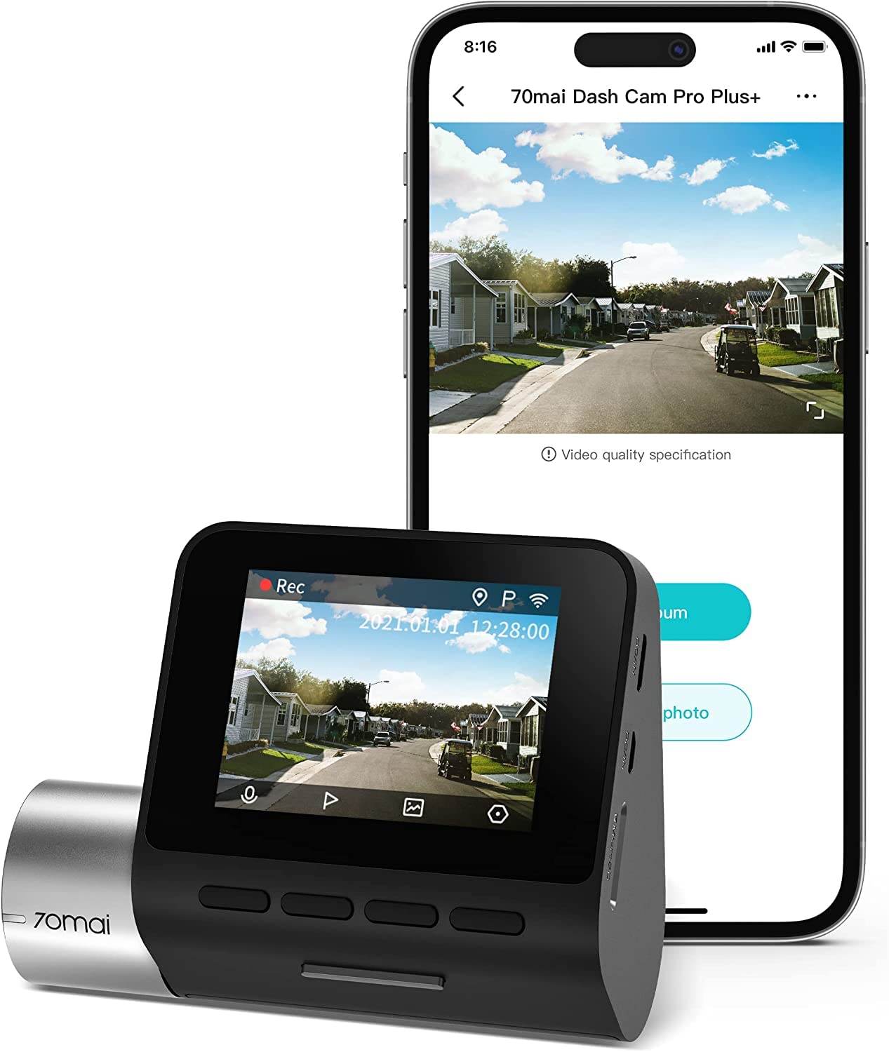 70mai A500s 1944P Dash Cam with GPS and ADAS